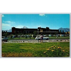 Postcard Wyoming Jackson Hole Lake Lodge Range near Moran Grand Teton N. P. 1970